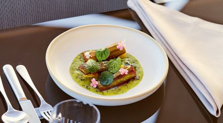 BAHR Lisbon grilled cucumbers dish