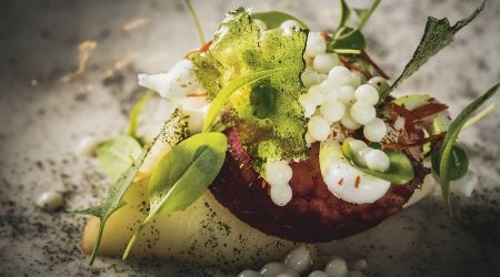 Peregrine peach lemon verbena and sweet cheese