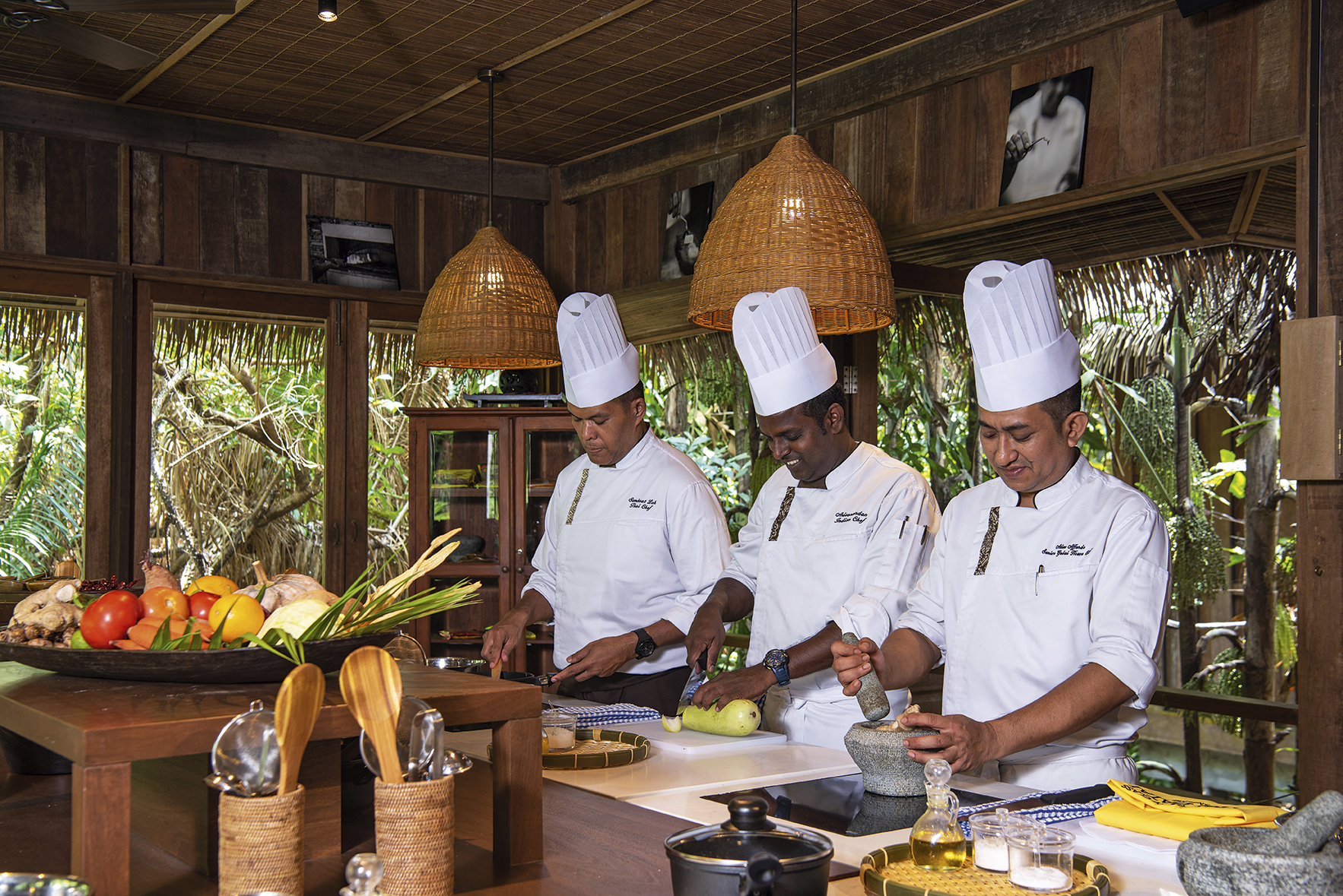 The Datai Langkawi Chef Somkeat Thai cuisine Chef Ari Indian cuisine Chef Adee Malay cuisine