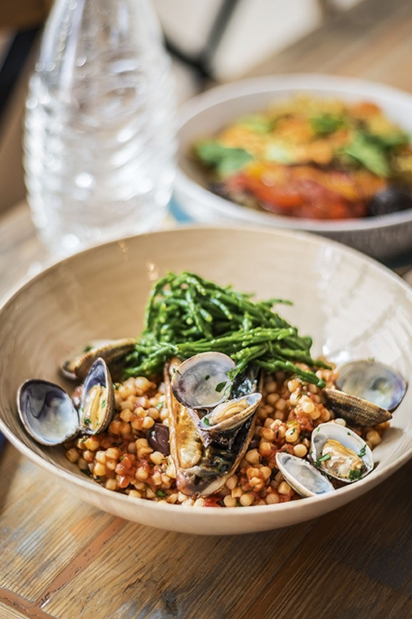 Watchet East Quay studios East Quay Kitchen Smoked Mackrel Fillet Clams Samphire Lentils 9392